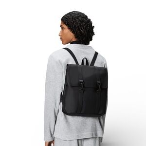 RAINS Black Waterproof Backpack